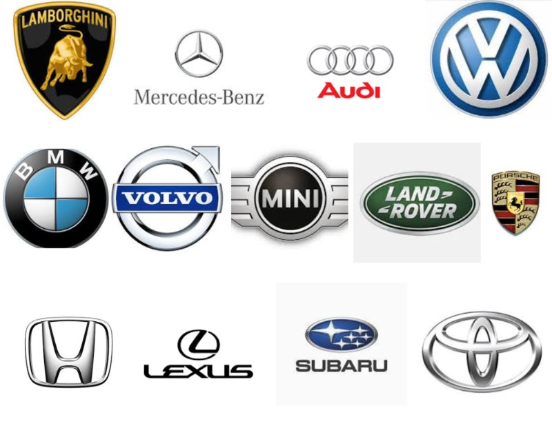 different car labels